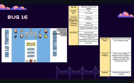 LQA and bug testing report